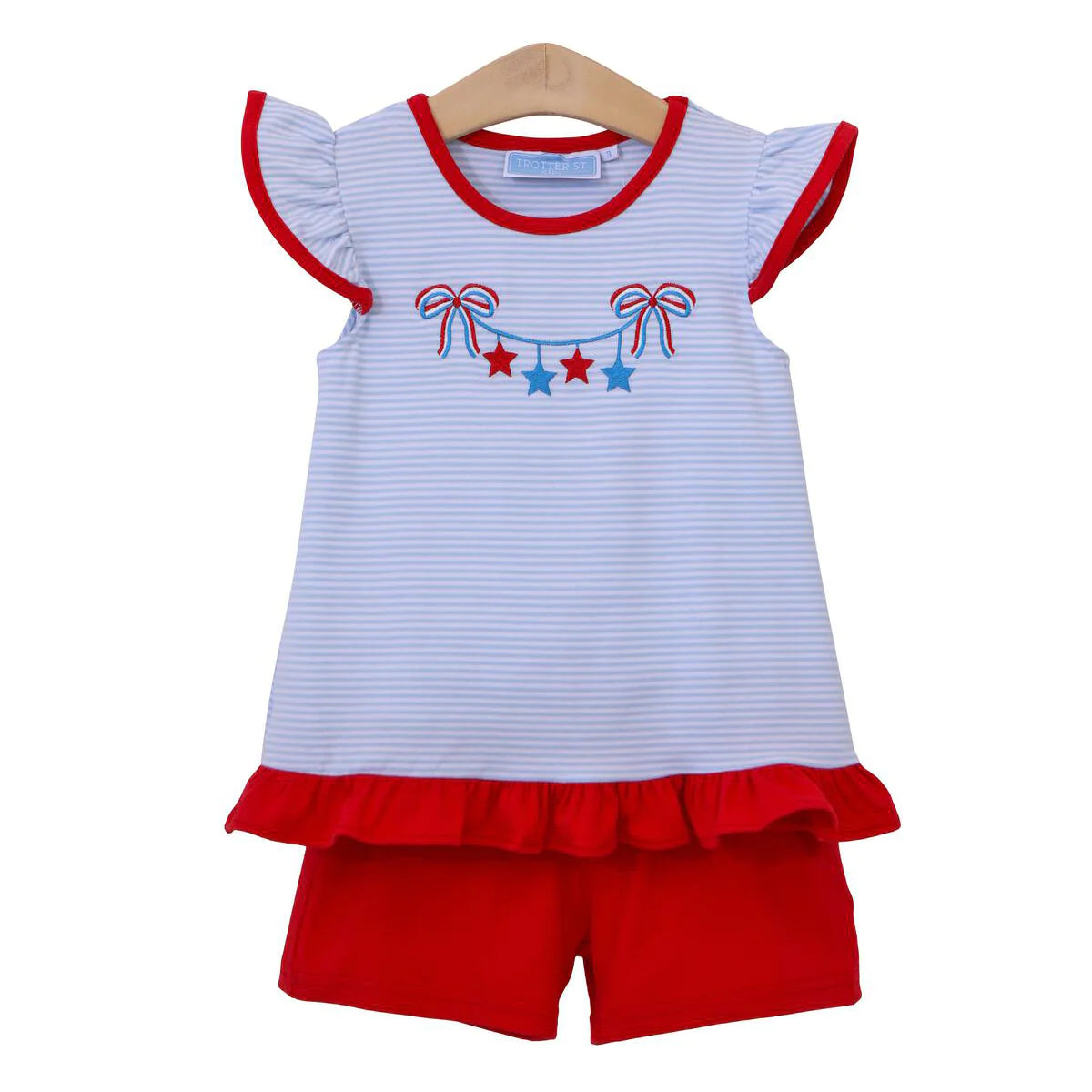 Star Spangled Appliqué Short Set by Trotter Street Kids – Cute as Buttons