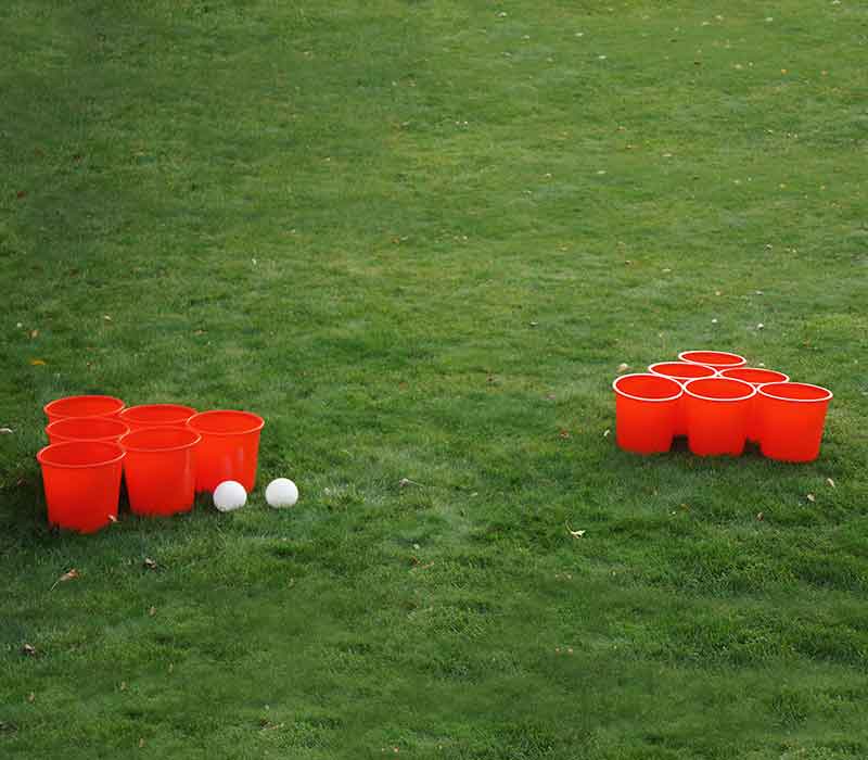 Backyard beer pong