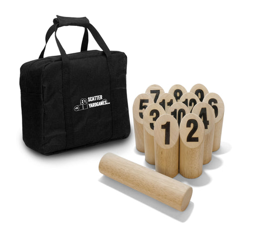 Yard Games Kubb Premium Size Outdoor Tossing Game with Carrying Case,  Instructions, and Boundary Markers