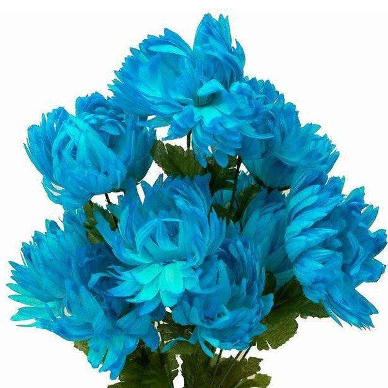 turquoise artificial flowers