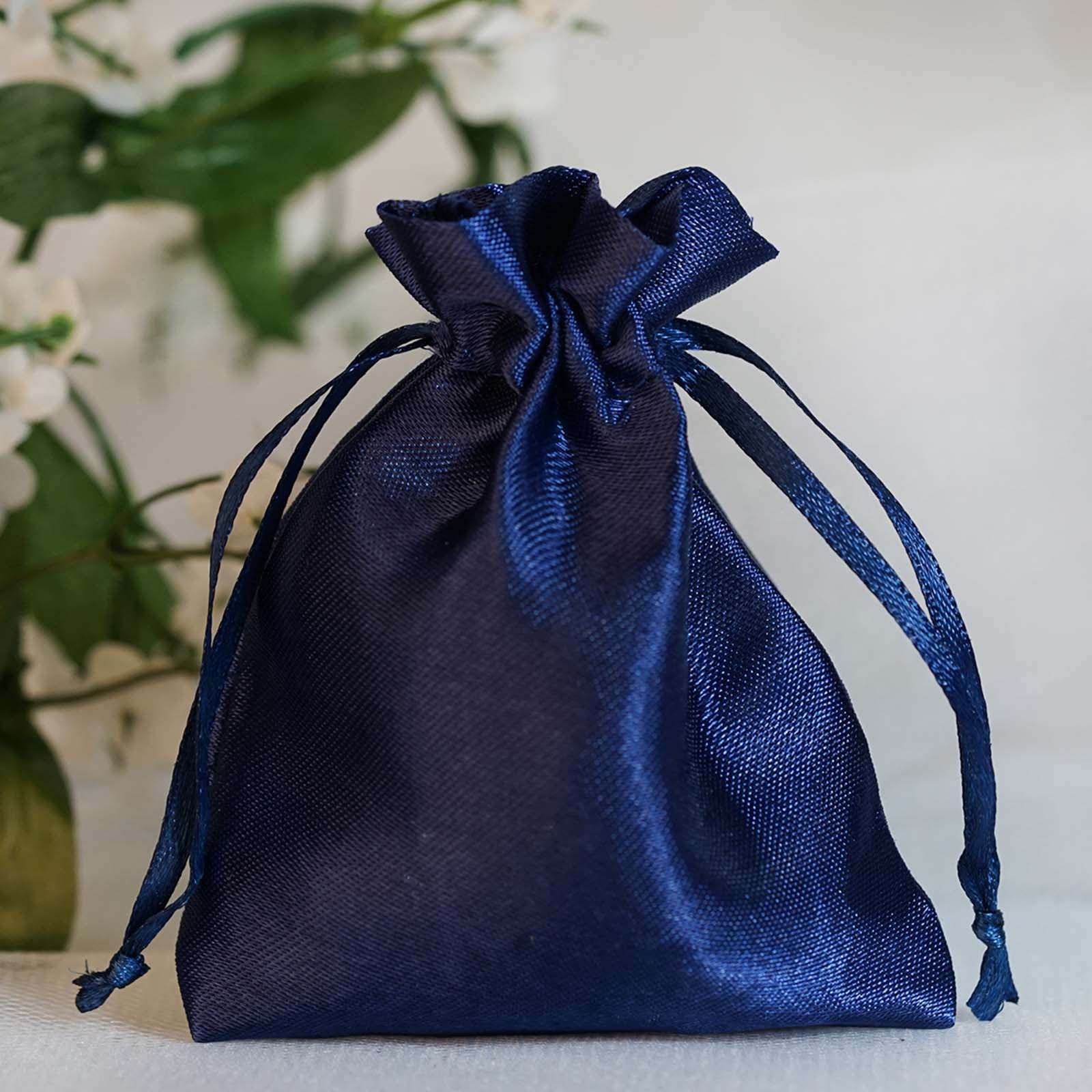 navy blue drawstring bags