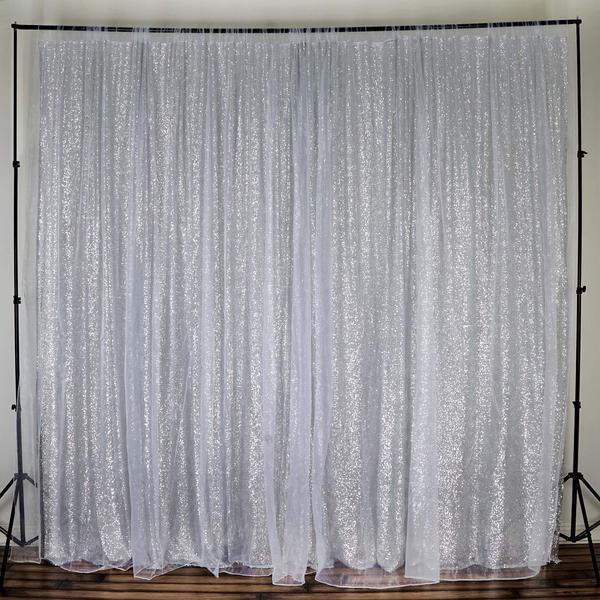 ft Premium Silver Sequin Backdrop For Party Event Wedding Decoration Item Number Bkdp 02 Silv ft X 10ft Grand Duchess Sequin Backdrop Silver ft Premium Silver Sequin Backdrop For Party Event Wedding Decoration ft X 10ft Grand