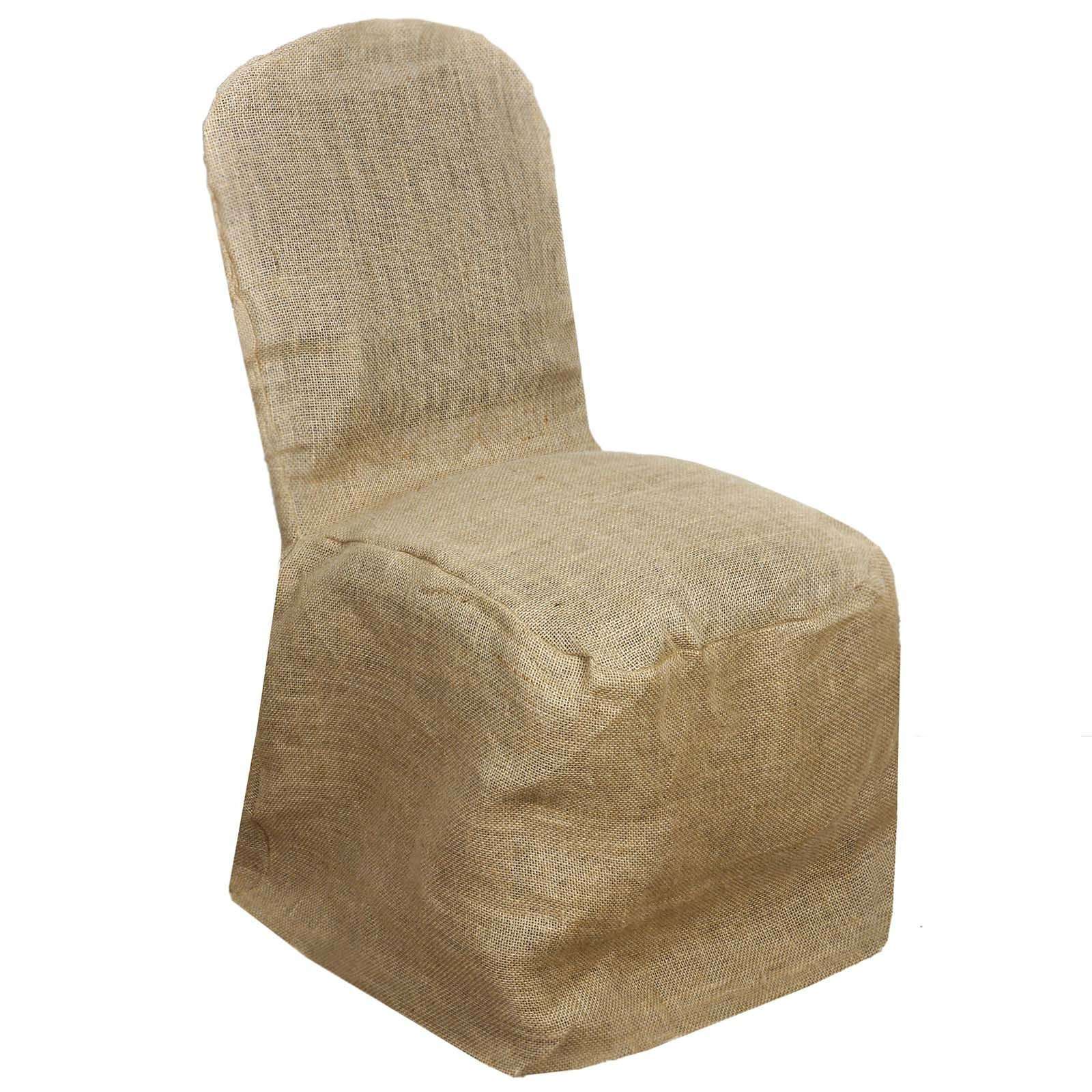 Natural Jute Burlap Banquet Chair Cover For Catering Wedding Party