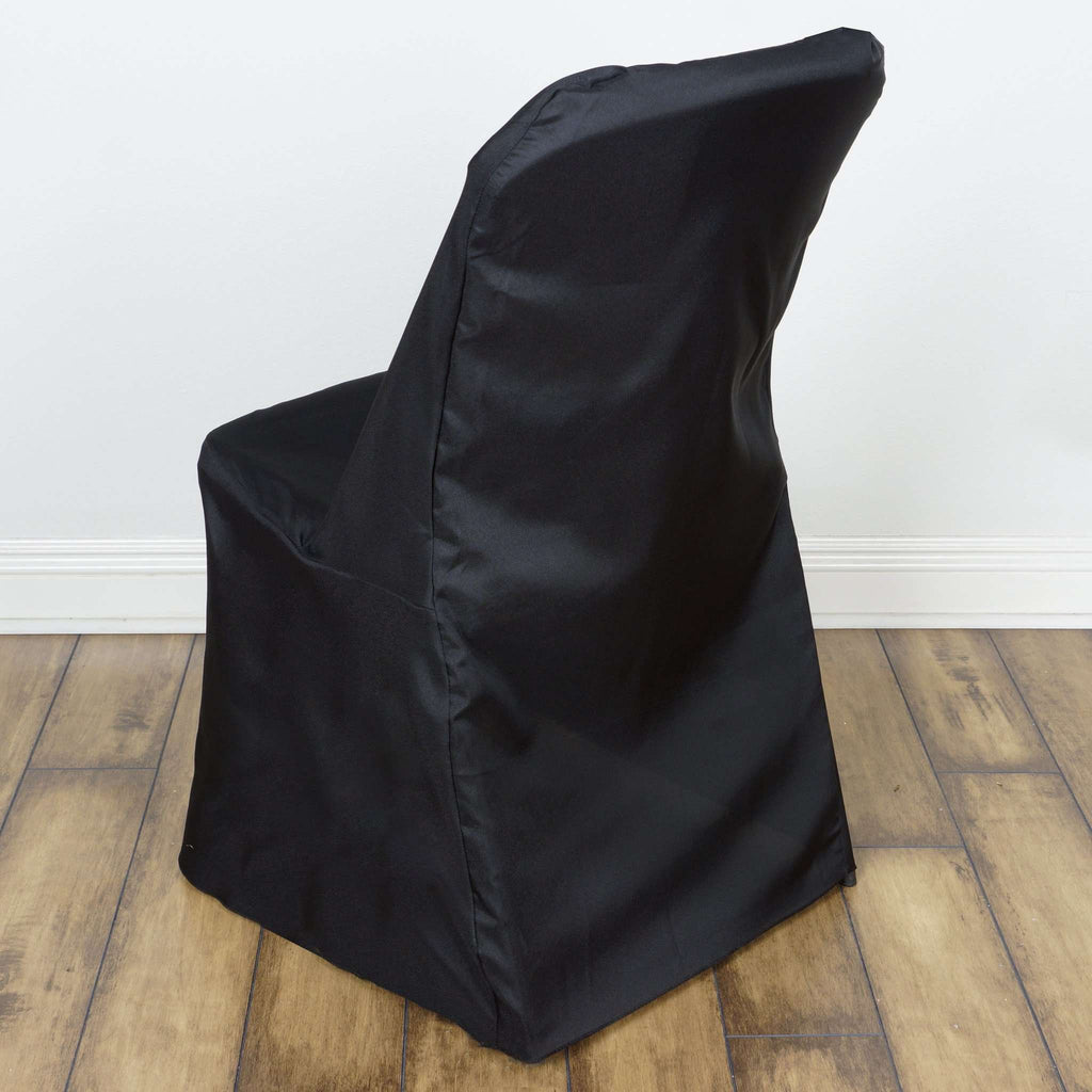 Wholesale Black Polyester Lifetime Folding Chair Covers Party Wedding