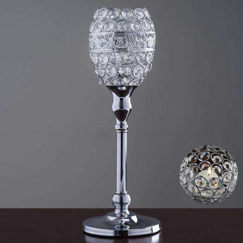 crystal votive candle holders