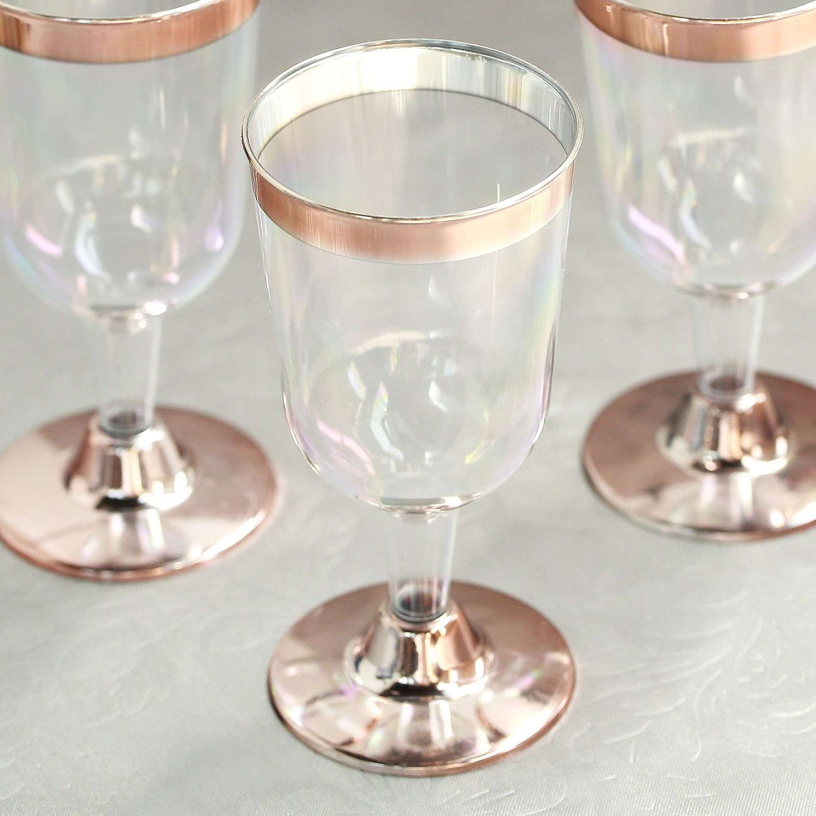 gold disposable wine glasses