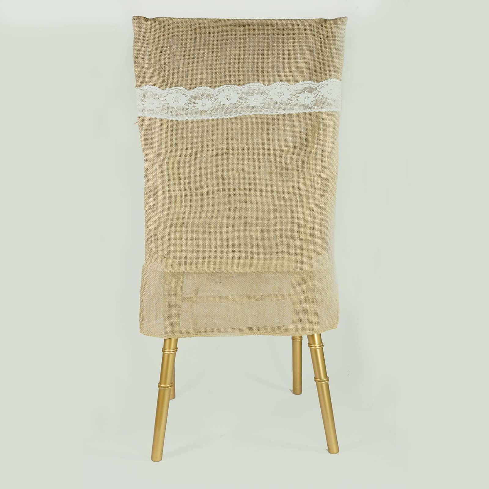 3ft Eco Friendly Natural Jute Burlap Chair Slipcover