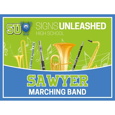 Marching Band Yard Sign Design 1