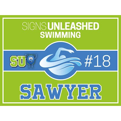 Swimming Yard Sign Design 1