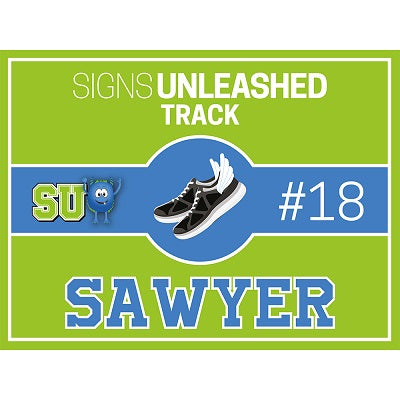 Track Yard Sign Design 1