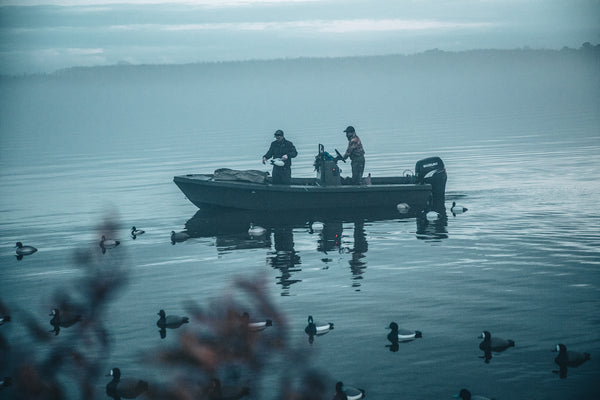 duck hunters setting long lines