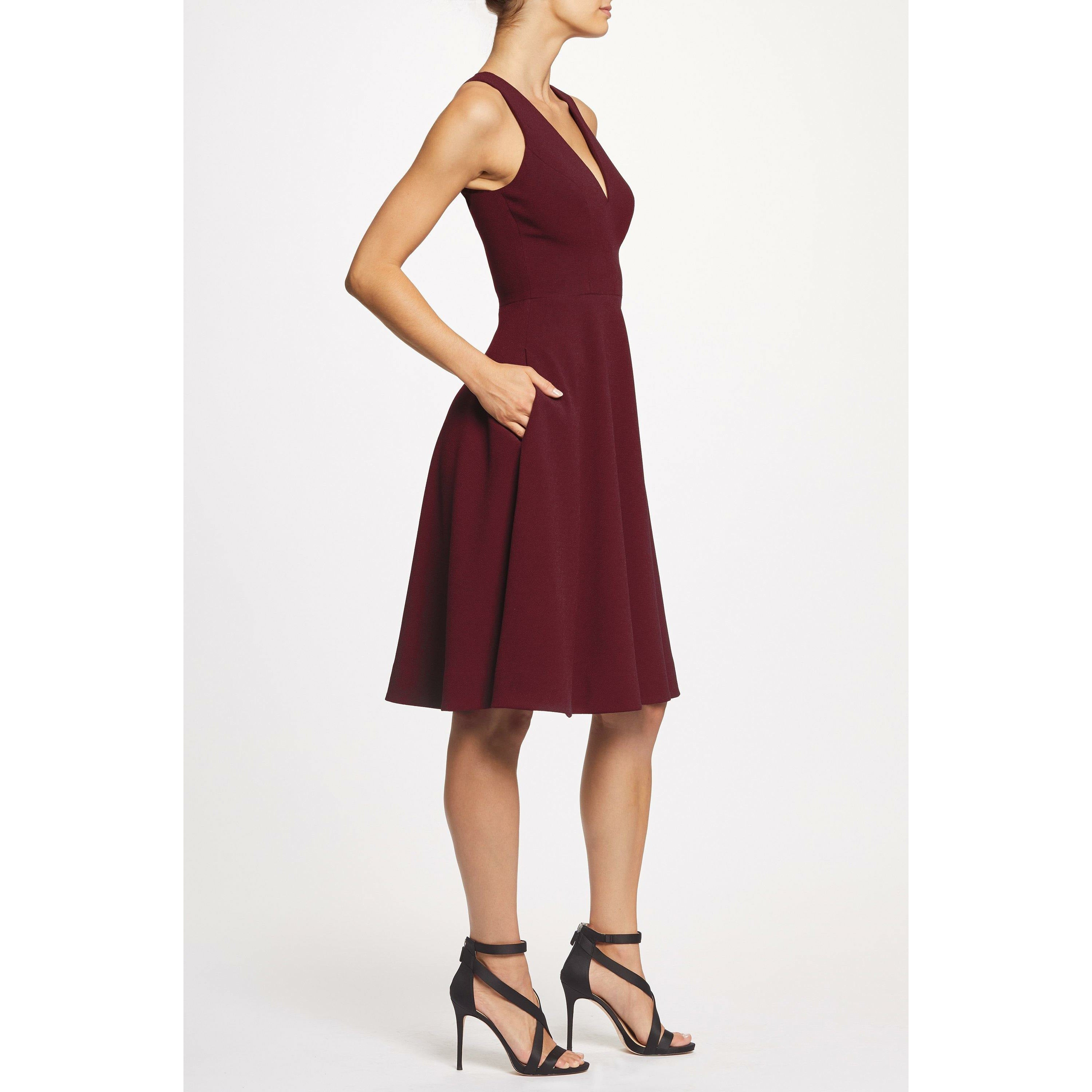 Catalina Fitted Bodice Crepe Cocktail Dress – Dress the Population