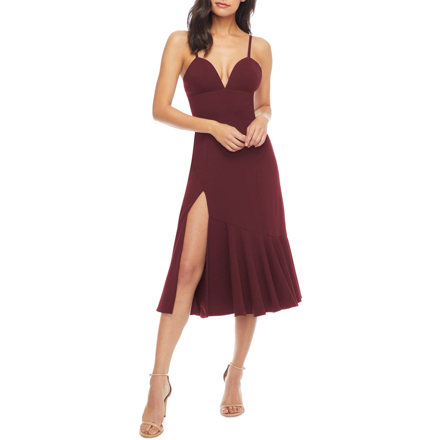 marilyn dress burgundy