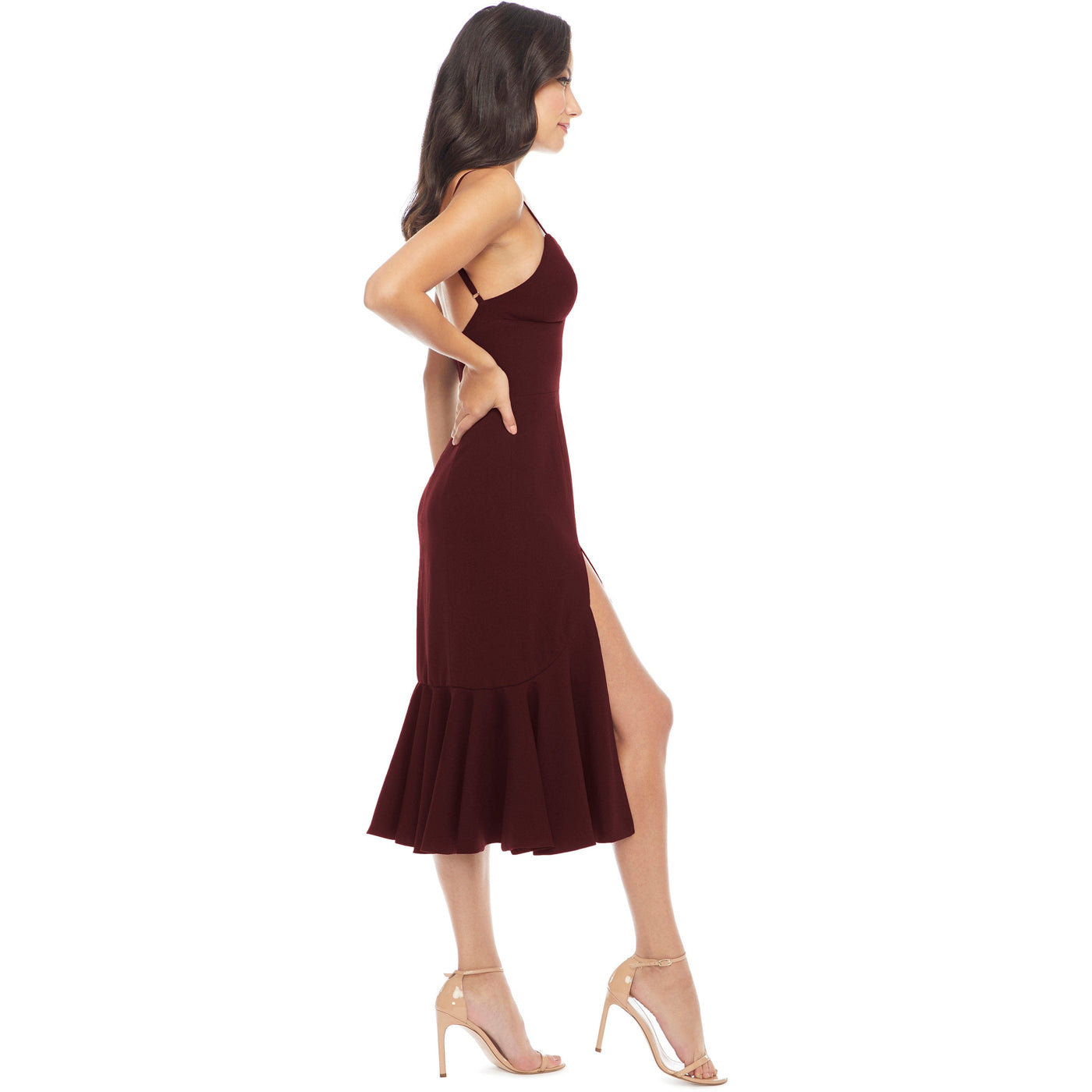 marilyn dress burgundy