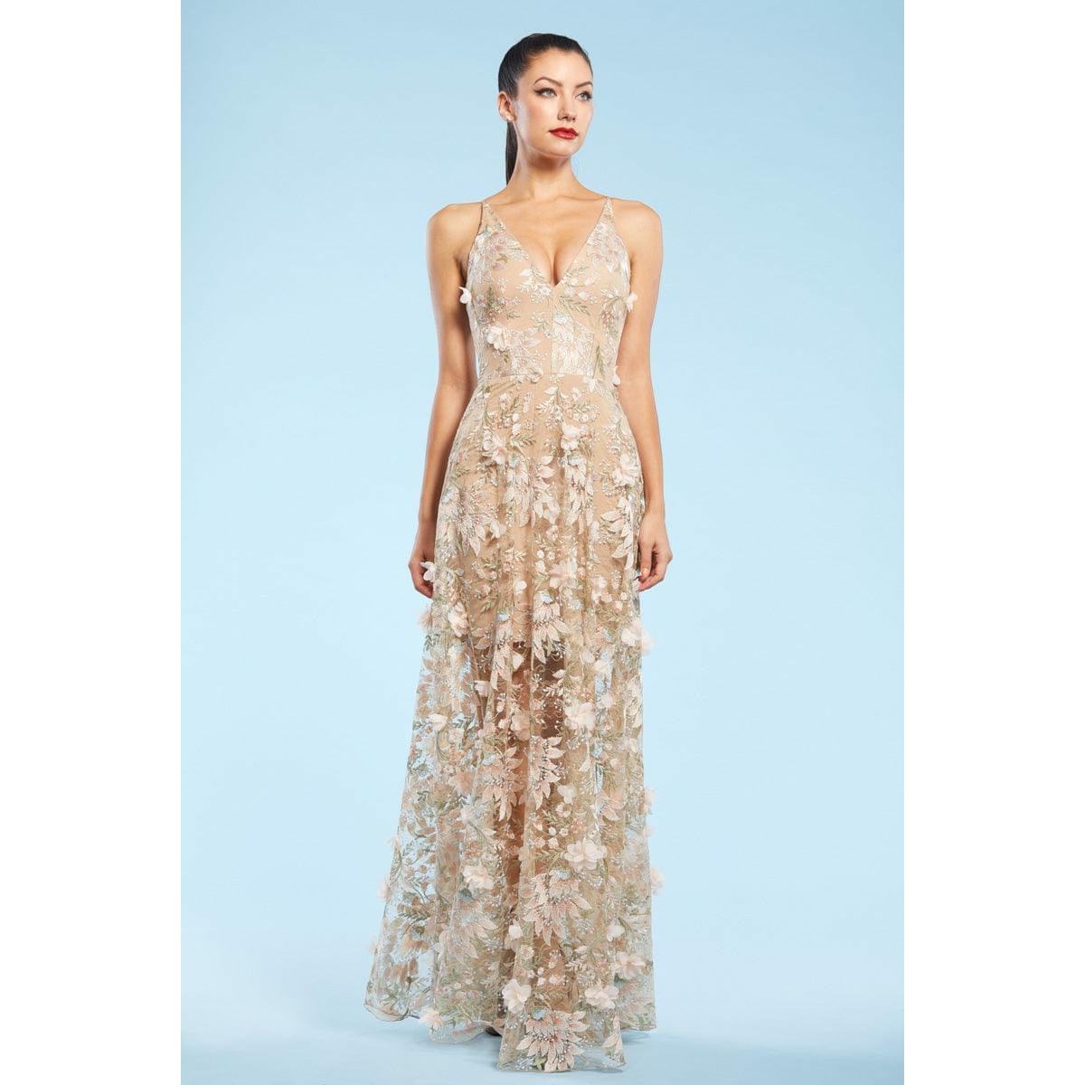 dress the population sidney lace gown