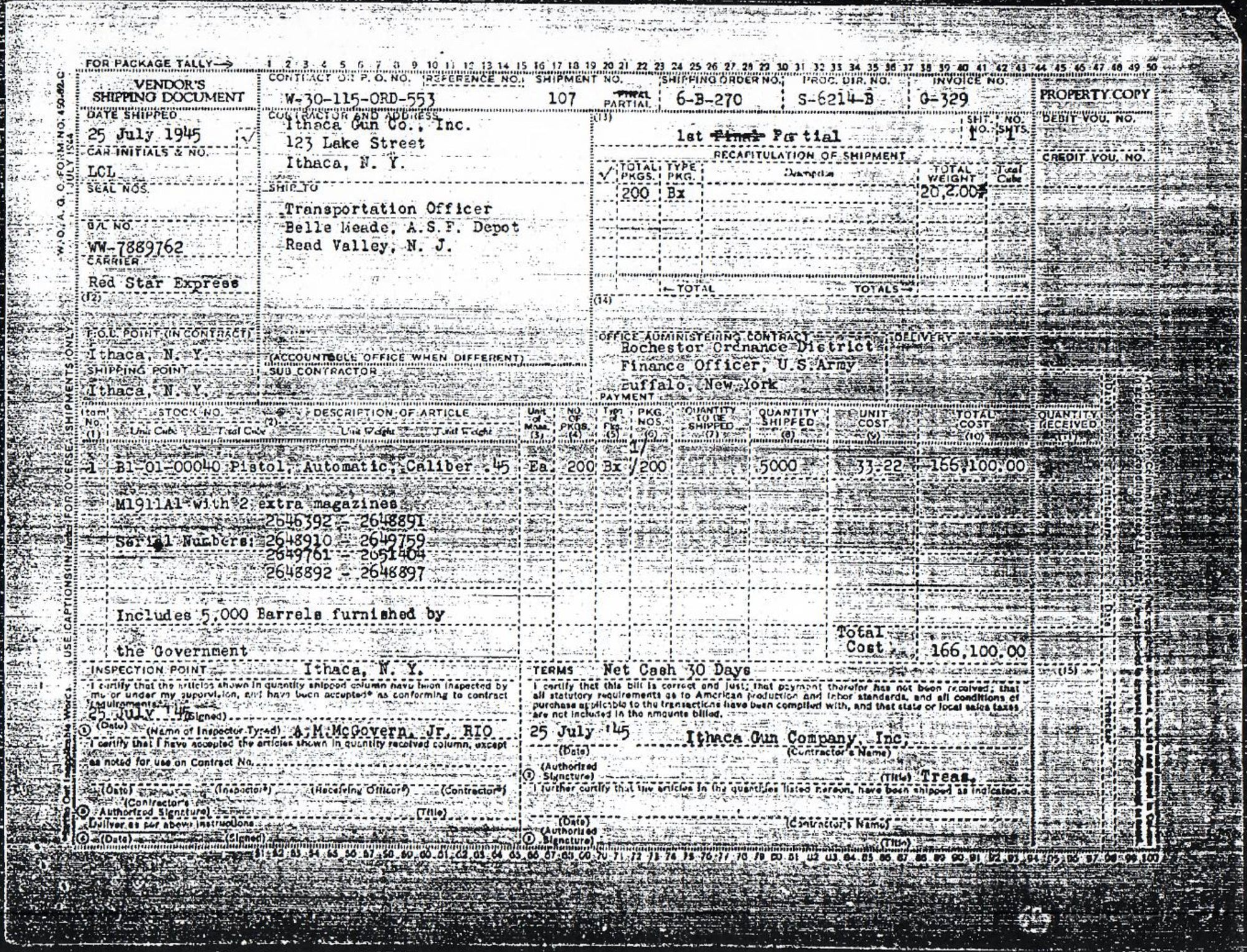 1911 Ithaca Serial Numbers