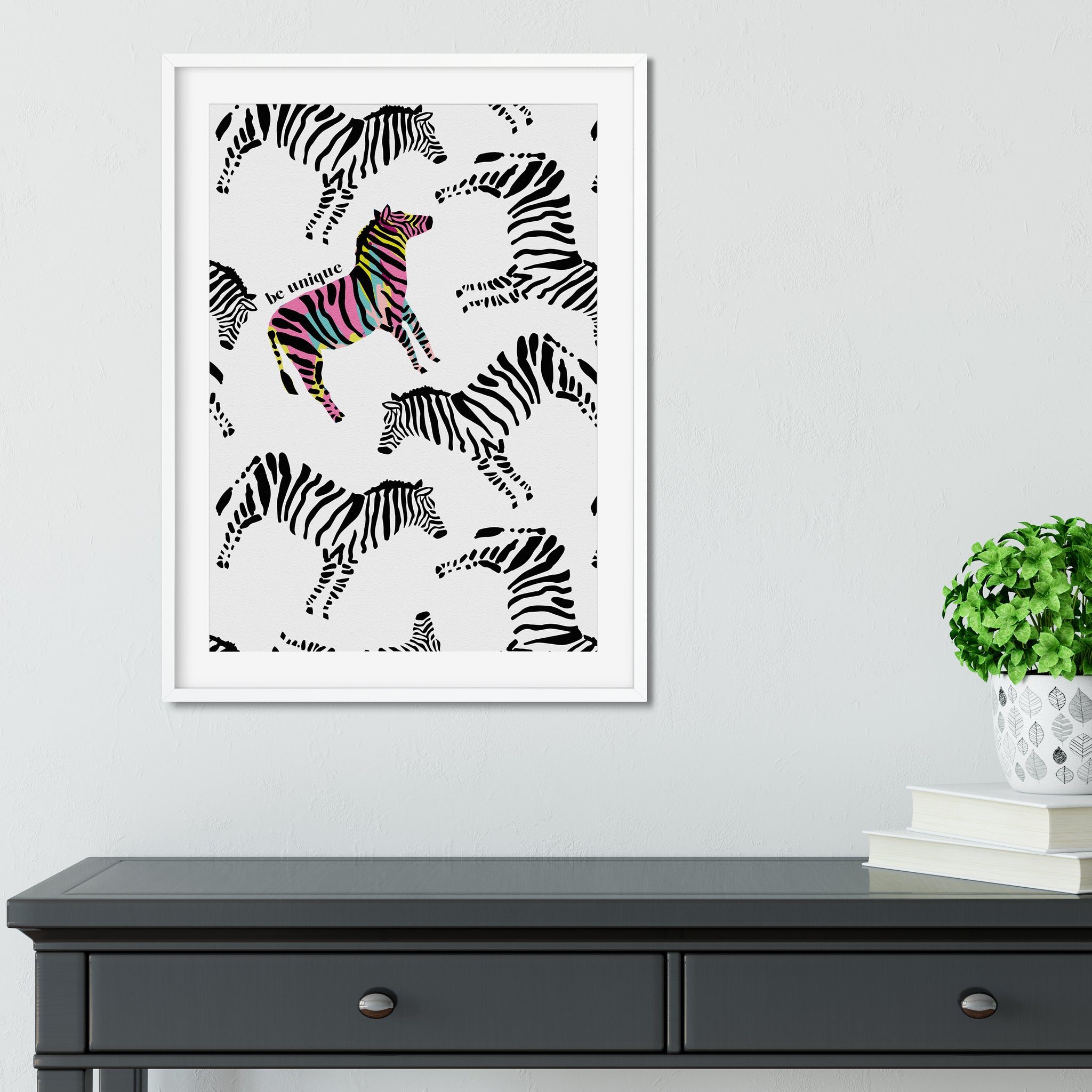 Zebra Be Unique Print Hendog Designs