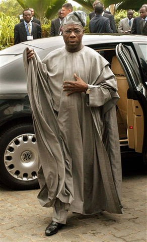 President Olusegun Obasanjo of Nigeria, famous for his grand boubous
