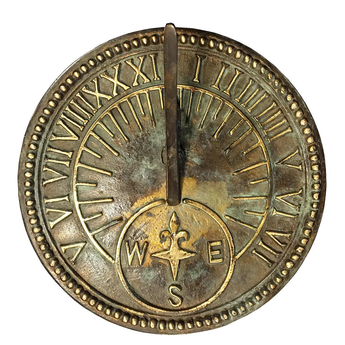 Solid Brass Colonial Sundial (1820)