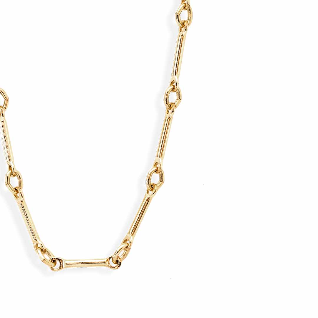 bar chain necklace gold