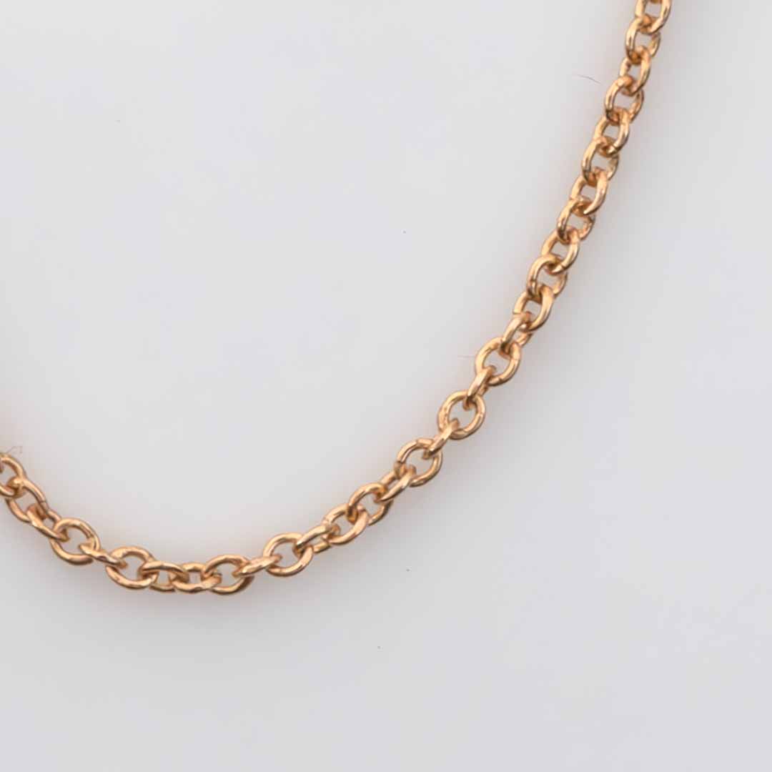cable chain necklace gold closeup