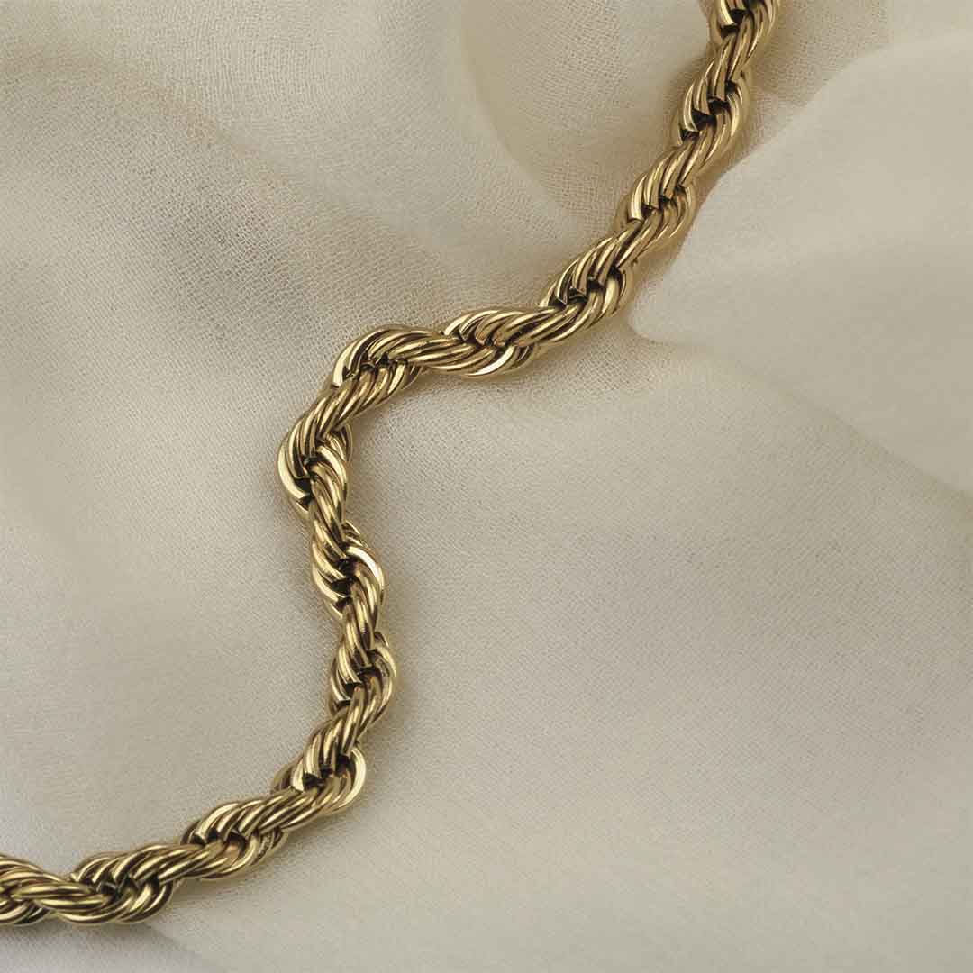 rope chain necklace gold