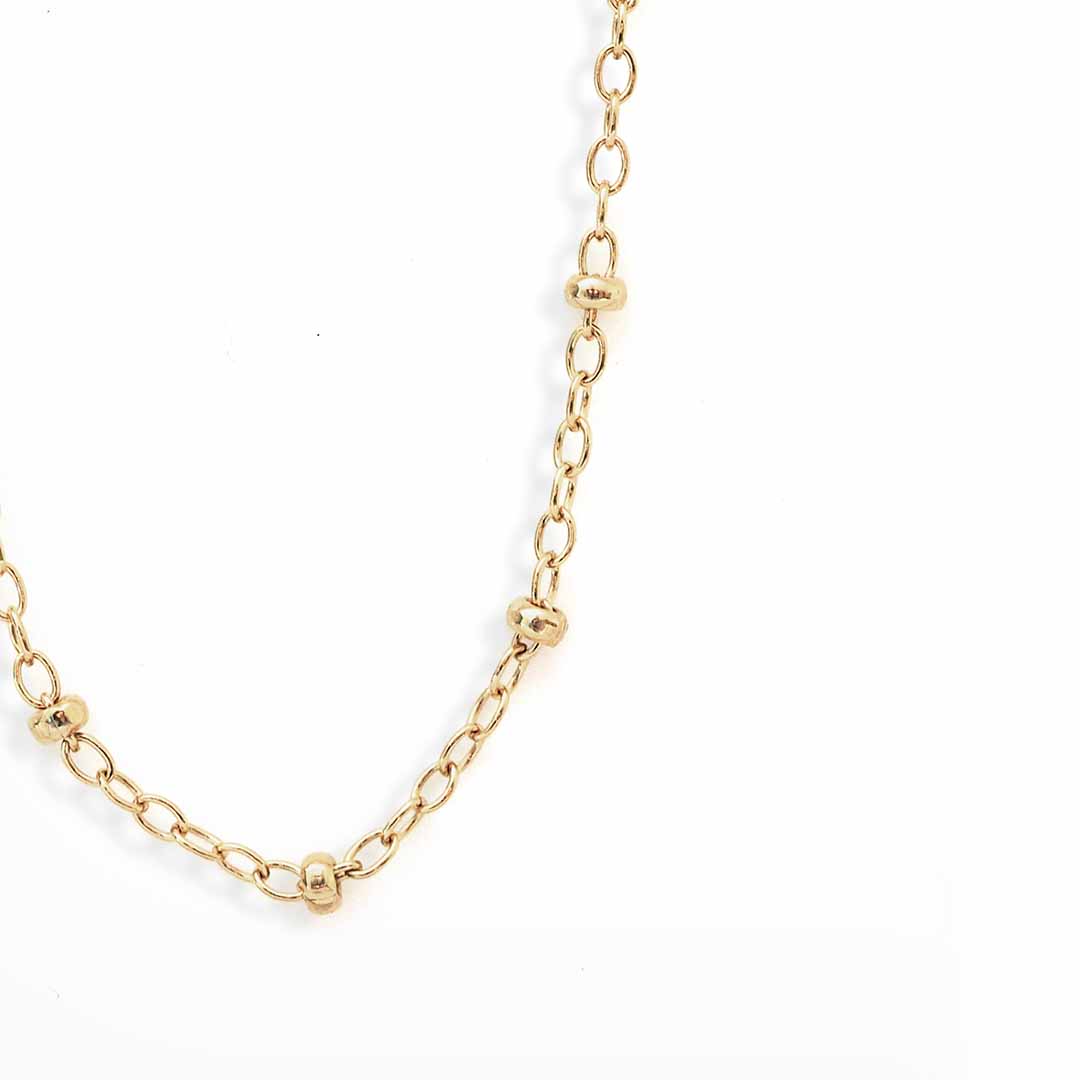 satellite cable chain necklace gold