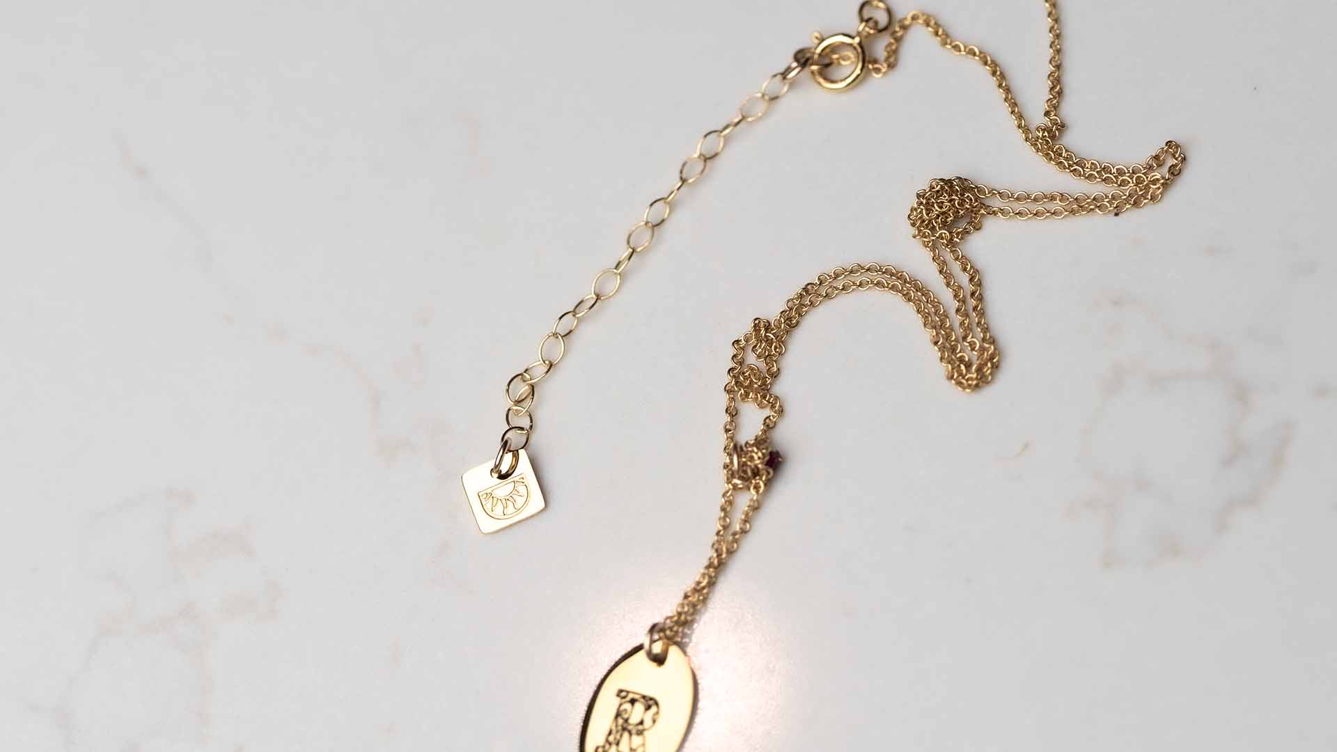 loveletter necklace ingold with tangled chain