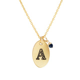 Birthstone Loveletter A Gold and Sapphire