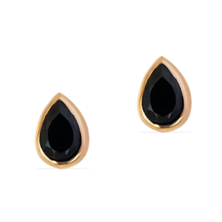 black and gold stud earrings