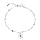 Unity Bracelet Silver and Amethyst