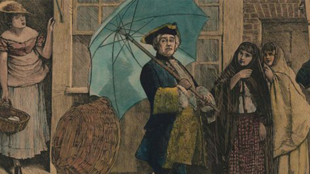 Первый зонтик. Джонас Хенвей зонт. Зонт средневековье. Зонтик в древности. Зонт 18 век.