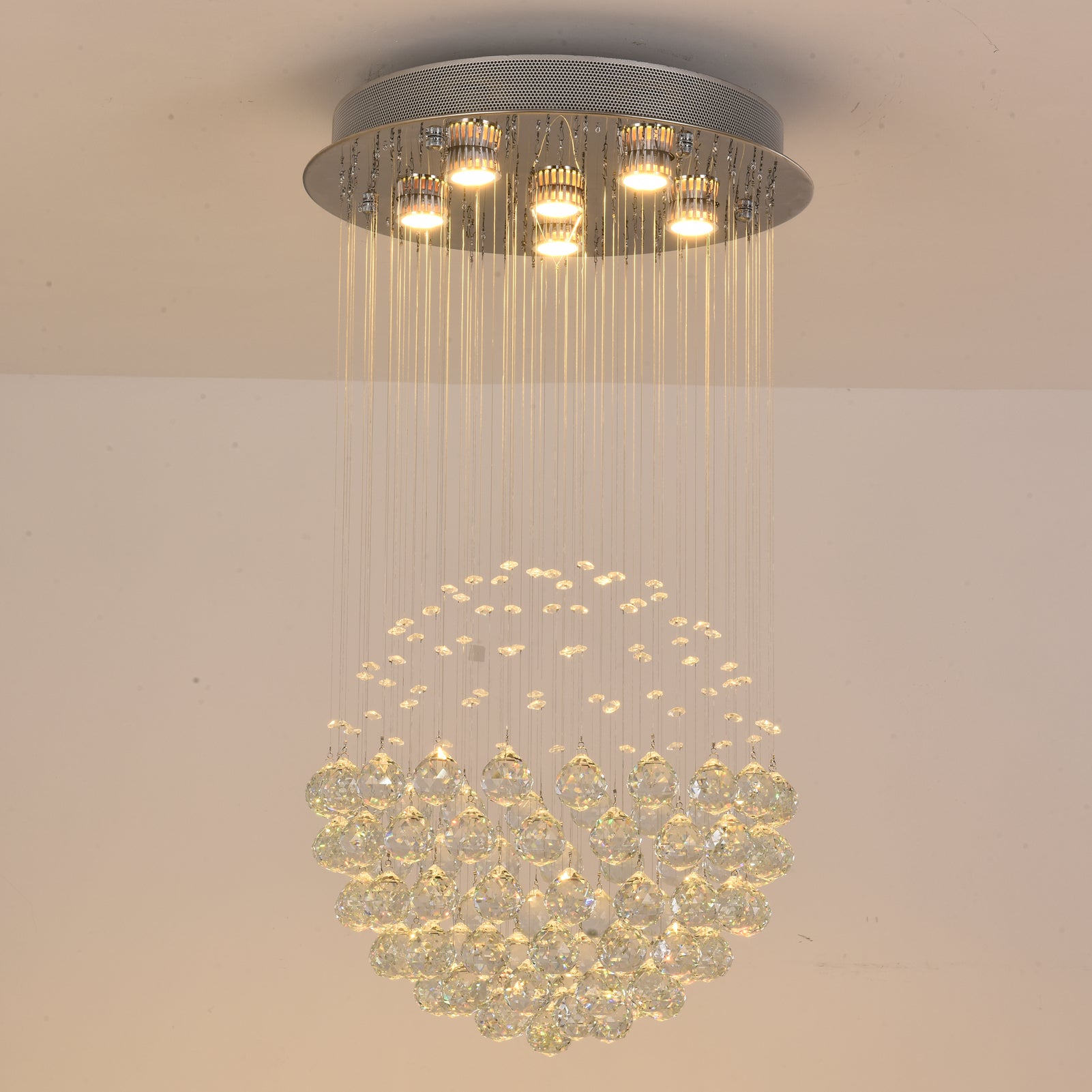 ball shaped crystal chandelier