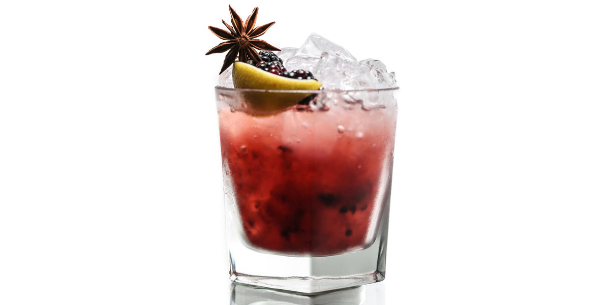 Blackberry Anise Champagne Coctail
