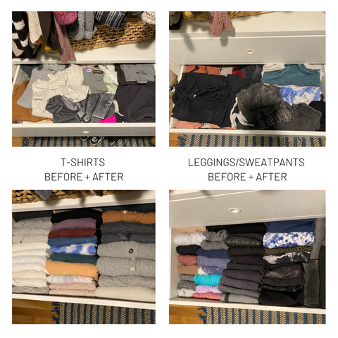 before and after drawer organization