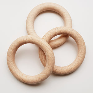 Natural Eco Beech Wood Rings - 56mm 