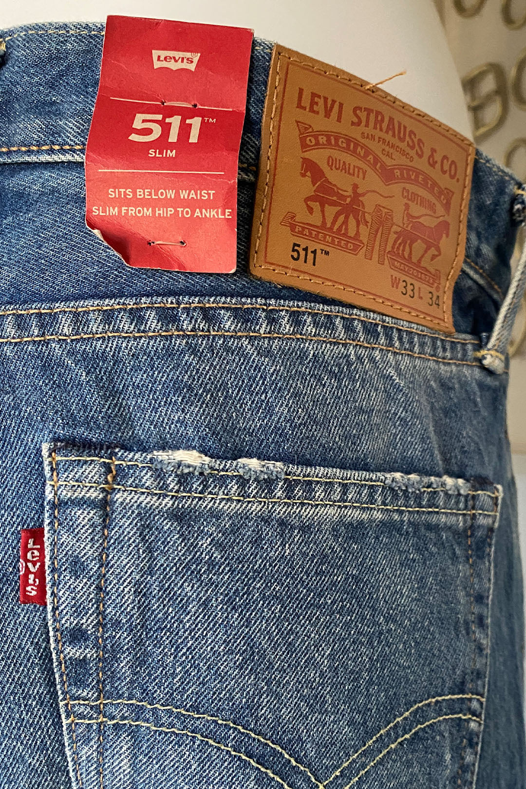 Levi's 511 Slim - Size:33x34- Dark Wash – The /Shäp/