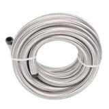 10AN 16-Foot Universal Stainless Steel Braided Fuel Hose Silver | 24910864