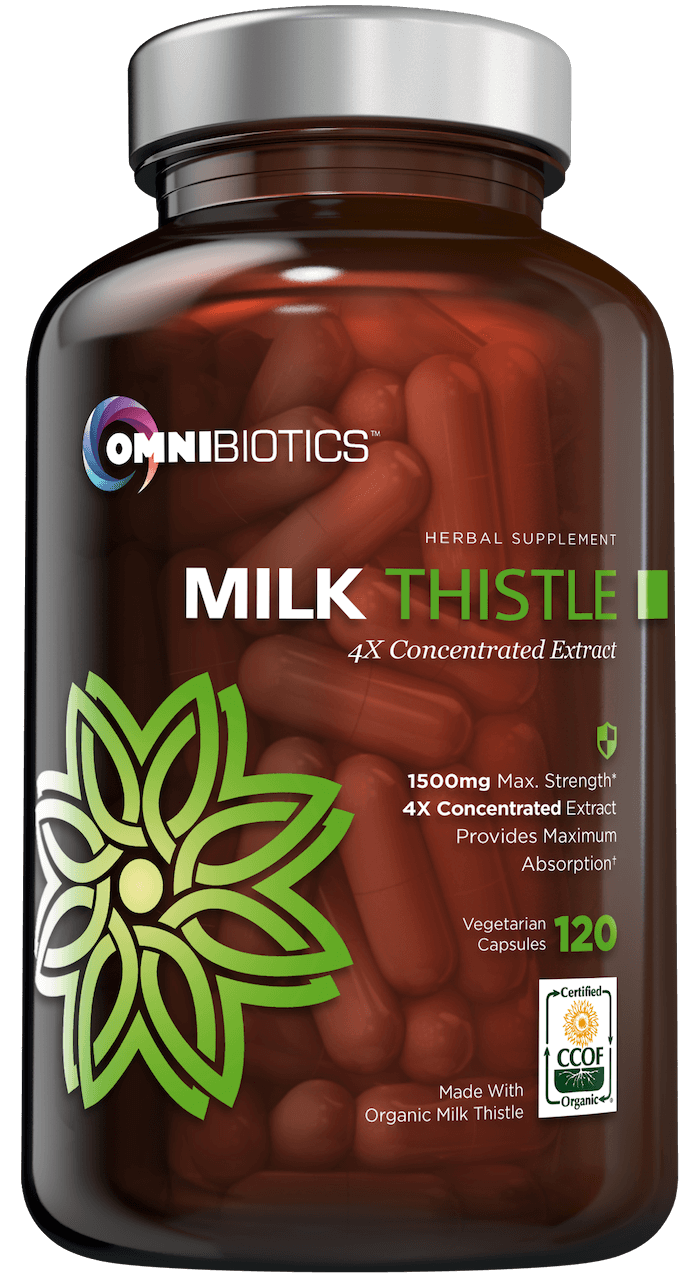 Organic Milk Thistle Supplement 4x Concentrated Extract OmniBiotics