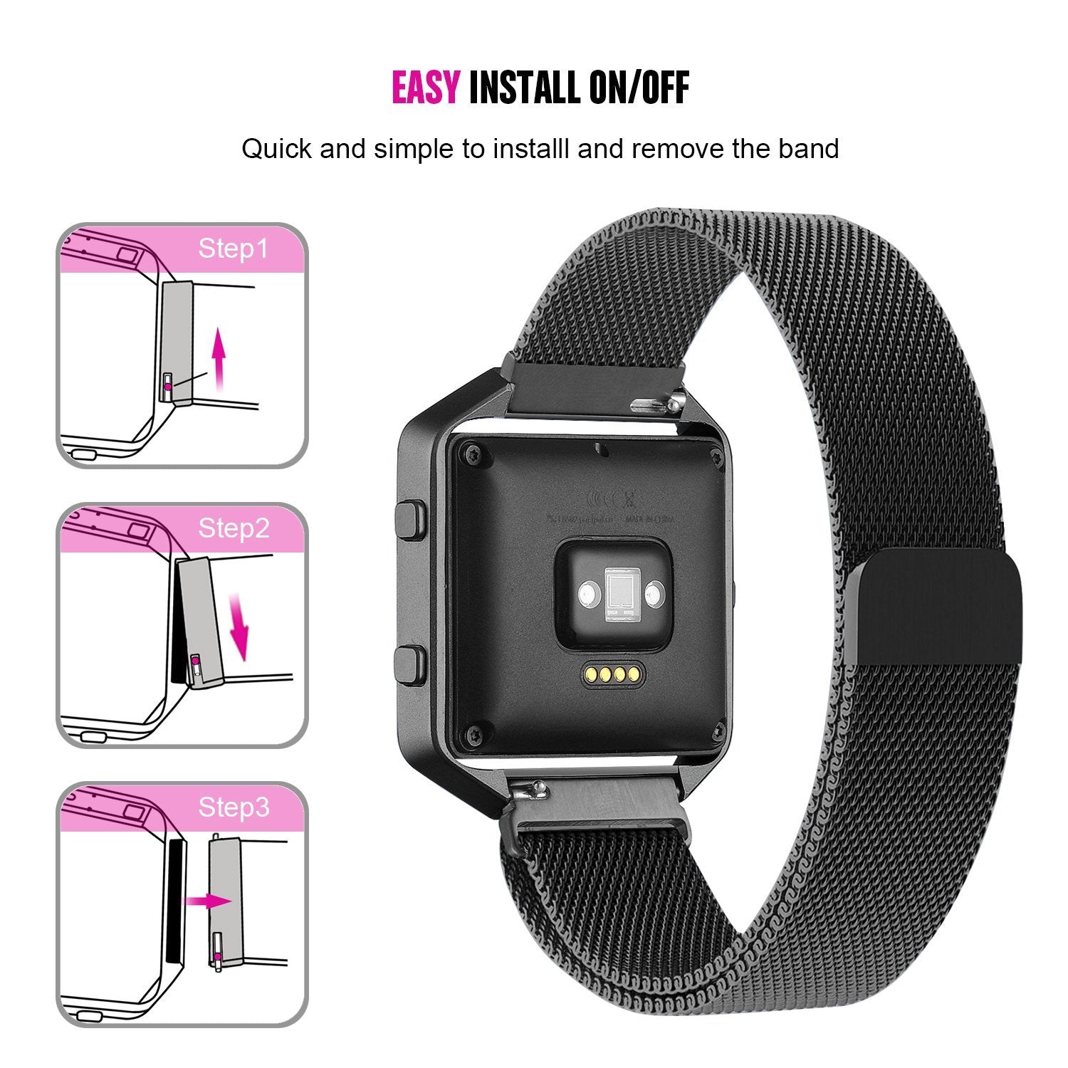 fitbit blaze milanese band