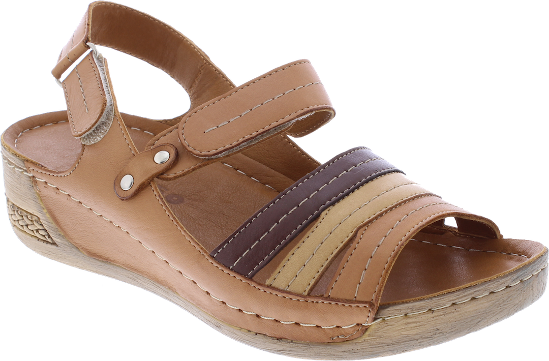 Adesso A6068 Grace Ladies Tan Leather Sandals – elevate your sole