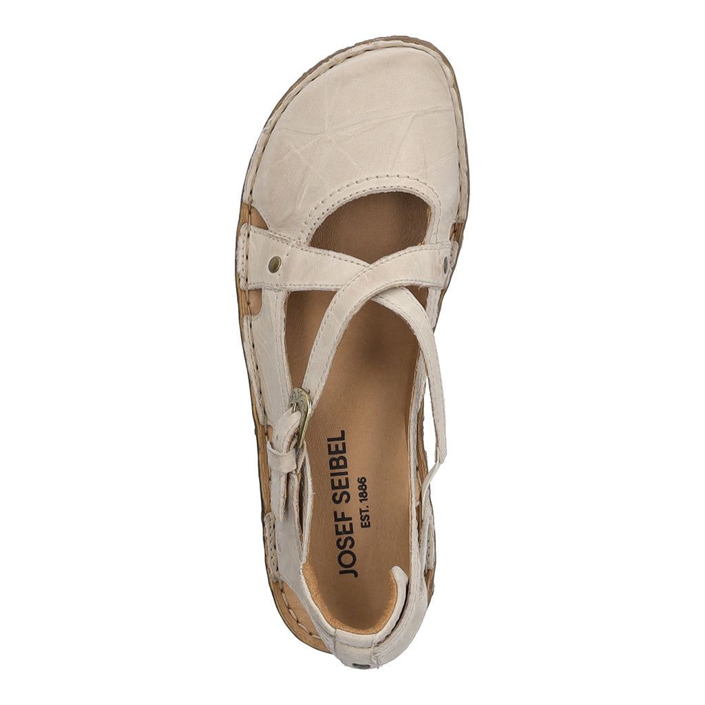 Josef Seibel Rosalie 13 Creme Leather Walking Sandals