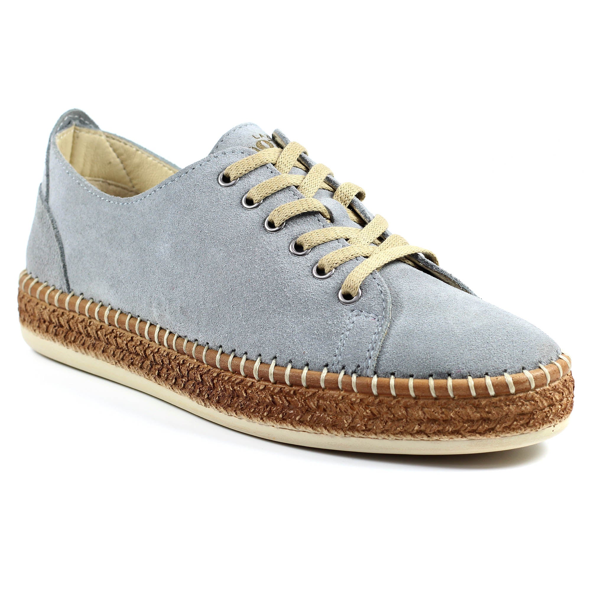 Lazy Dogs Maddison JLD010 Ladies Grey Suede Lace Up Shoes