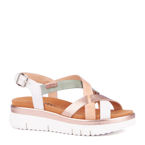 Sandals with women's platform W4N-0968C1