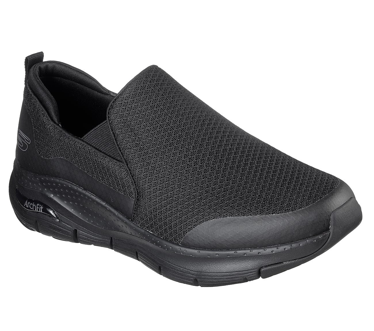 Skechers 232043 Arch Fit Banlin Mens Black Arch Support Slip On Slip O