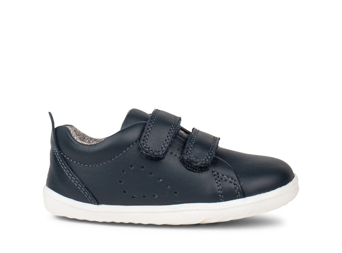 Bobux SU Grass Court 728915 Boys Navy Blue Leather Touch Fastening Sho