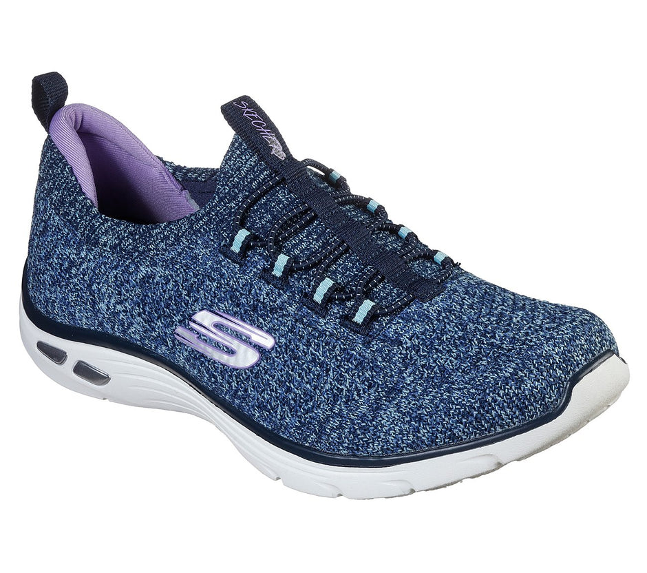 Skechers 149007 Empire D’Lux Sharp Witted Ladies Navy and Aqua Slip On