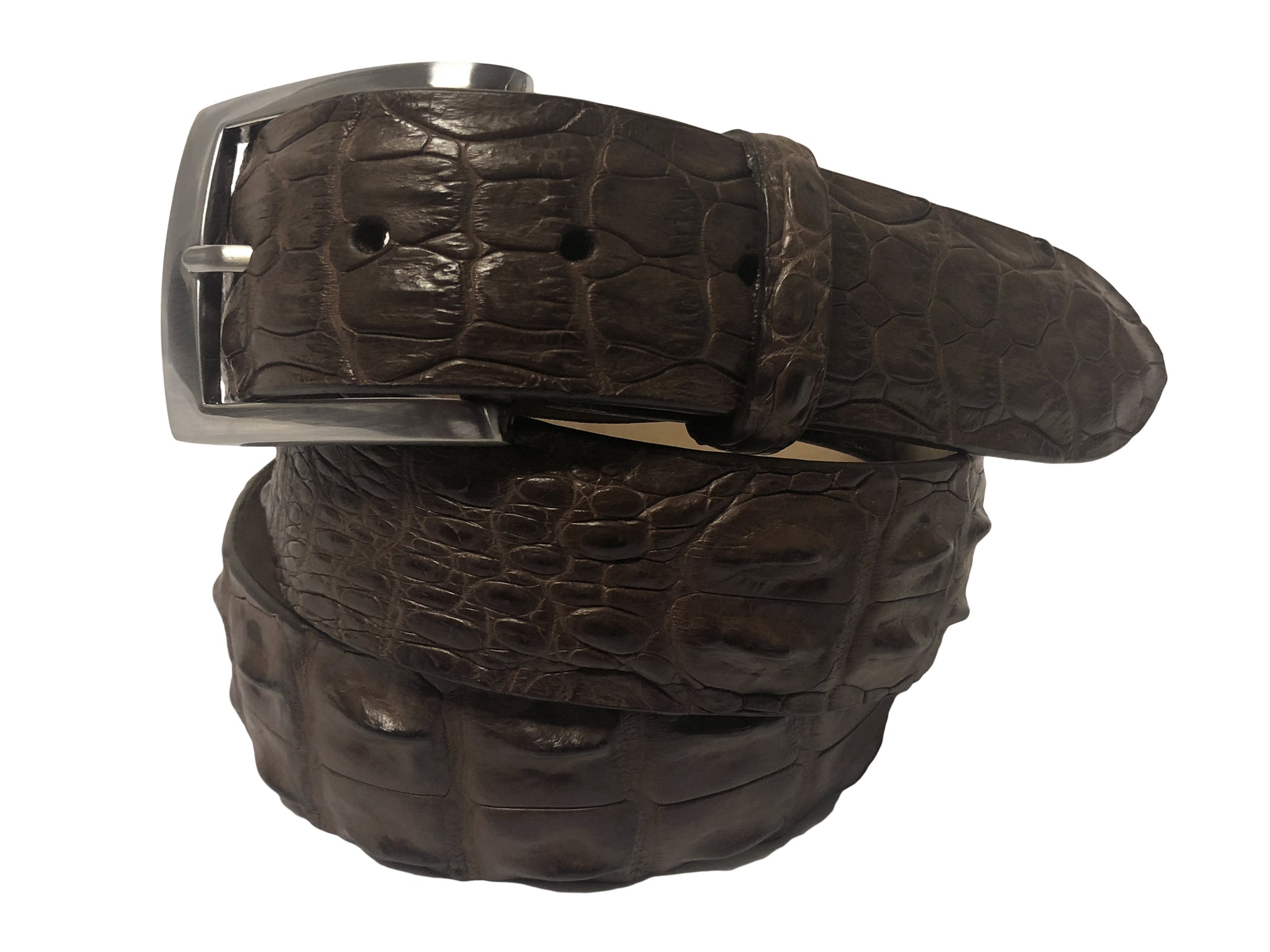 Caiman Skin Hornback Belt Brown - Fresco Golf