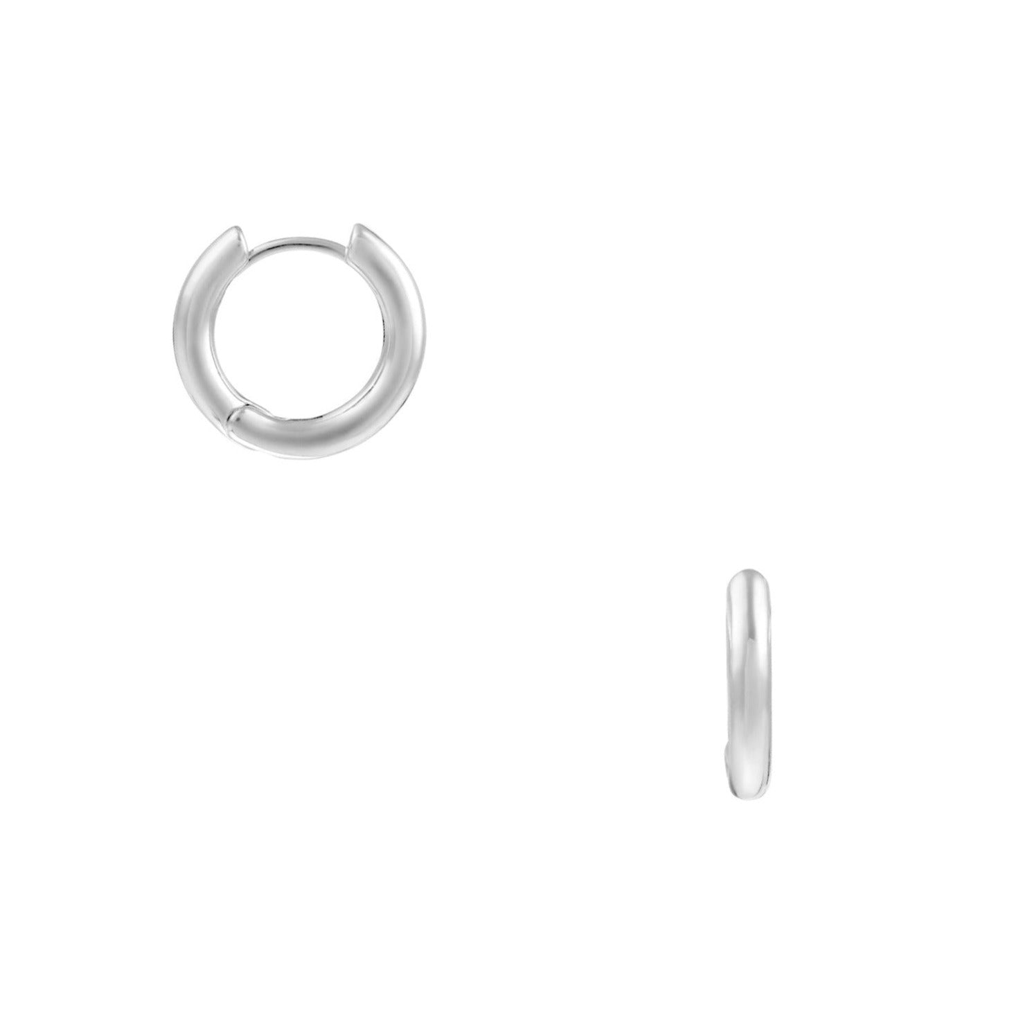 Everyday Elevated Hoop Earrings - Silver - Orelia London