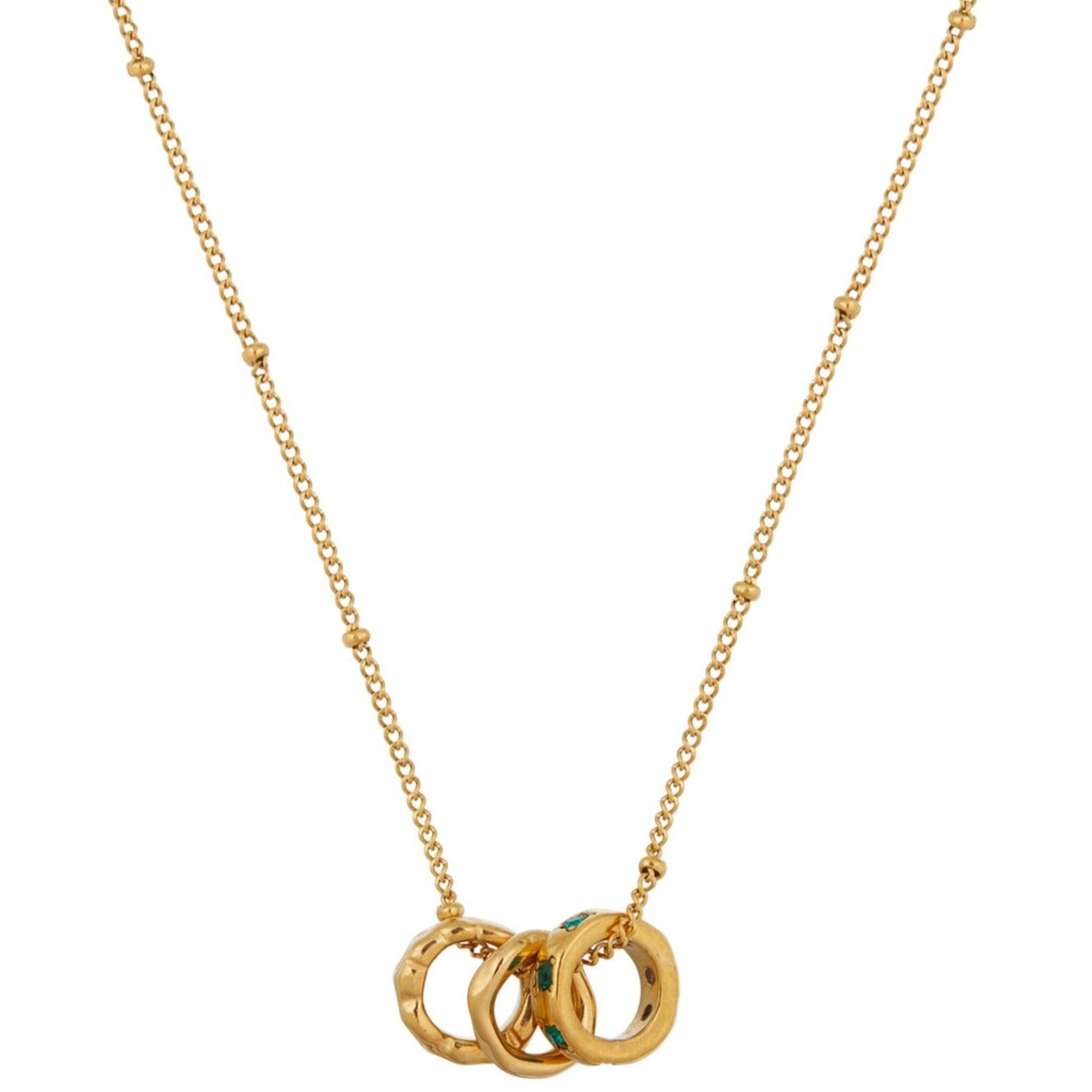 Open Circle Trio Cluster Necklace - Orelia London